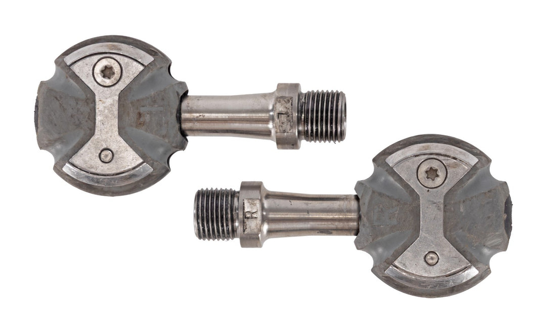 Speedplay Zero Clipless Road Bike Pedals Gray 50mm Titanium 4 Bolt Tri Race TT