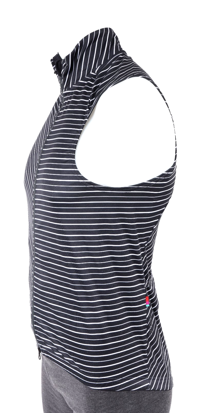 Velocio Wind Vest Men MEDIUM Black Stripes Cycling Road Bike Gravel