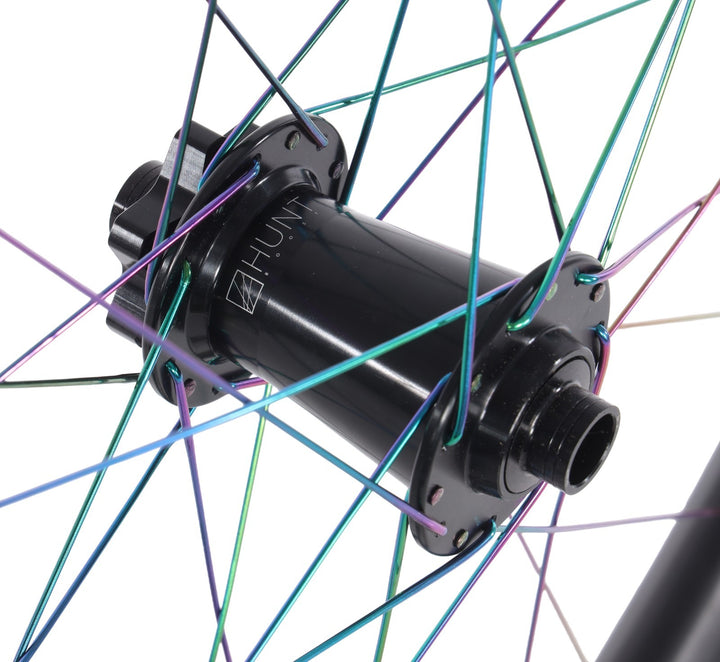 HUNT All Mountain H_IMPACT 29 Carbon Oil-Slick MTB FRONT Wheel 6B Disc 15x 110mm