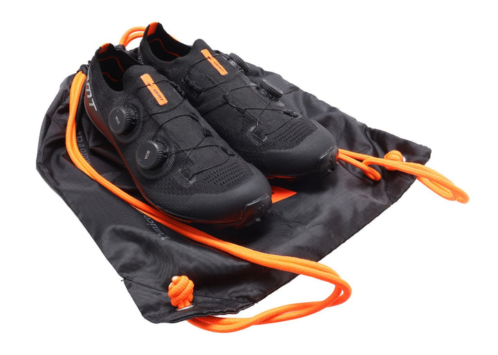 DMT KM0 Knit Mountain Bike Shoes EU 41 US Men 8 BOA BLACK/ORANGE 2-Bolt XC Race