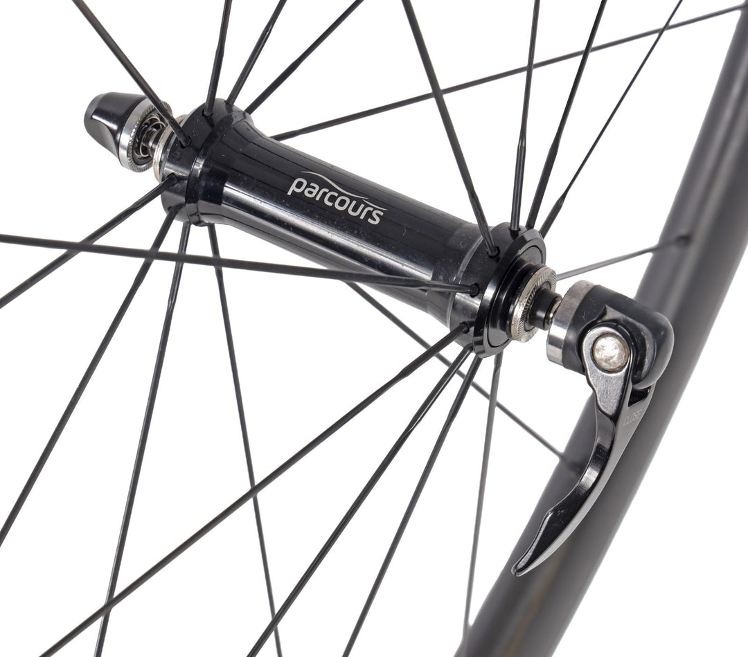 Parcours Grimpeur Carbon Road Bike FRONT Wheel Tubeless 700c Aero QR Rim Brake