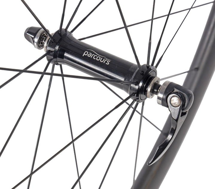 Parcours Grimpeur Carbon Road Bike FRONT Wheel Tubeless 700c Aero QR Rim Brake