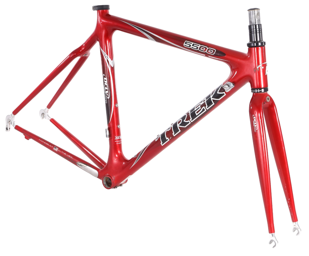 Trek 5500 OCLV 120 Carbon Road Bike Frameset 52cm Pearl Red Rim QR USA 2003