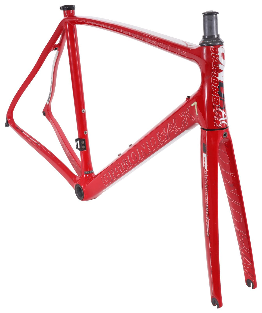 Diamondback DBR Podium 7 Carbon Road Bike Frame MEDIUM 56cm Red 700c QR Rim 2013
