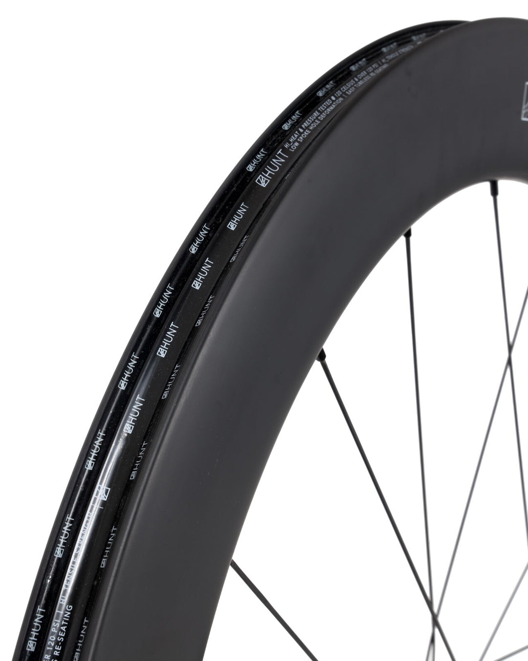HUNT 65 Carbon Aero CL Disc Tubeless Road FRONT Wheel 12 x 100mm 700c EZO Race