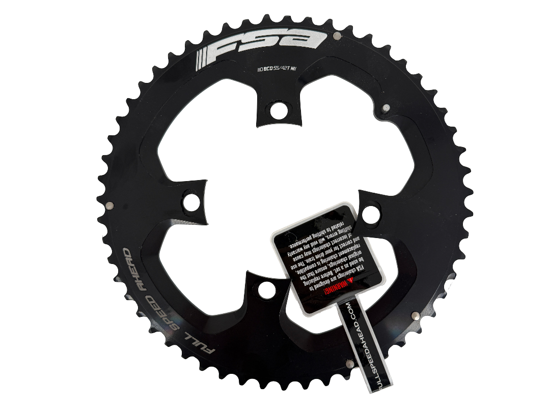 FSA Super Road ABS Outer Chainring 55T 110mm BCD 4 Bolt Black Bike Triathlon TT