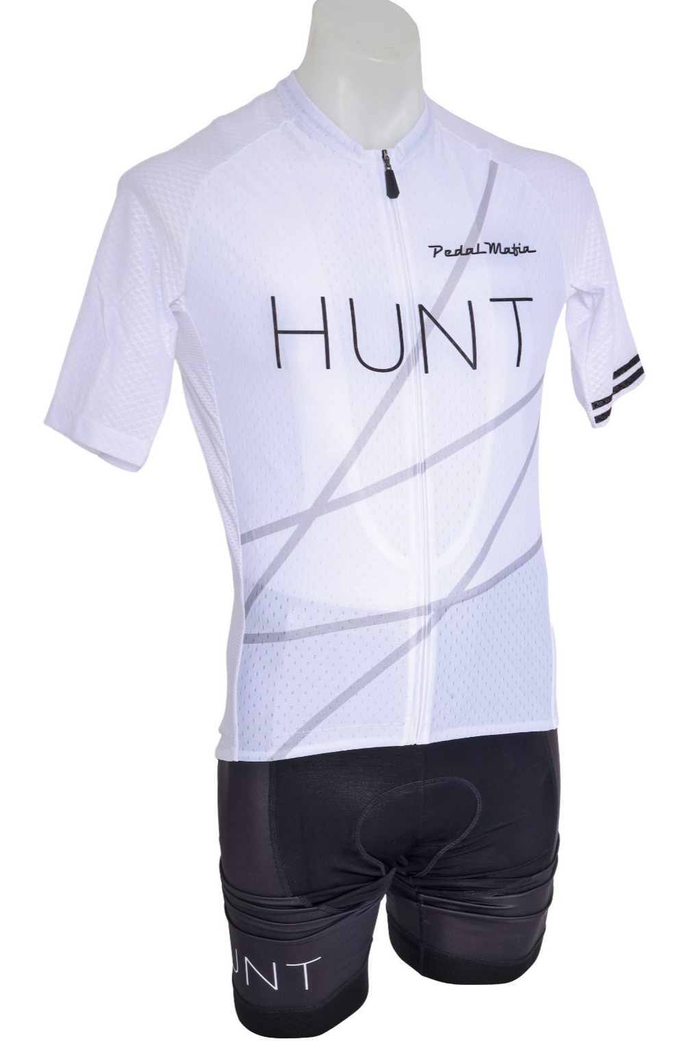 Pedal Mafia Hunt Wheels Short Sleeve Cycling Kit Women SIZES Black White Road CX
