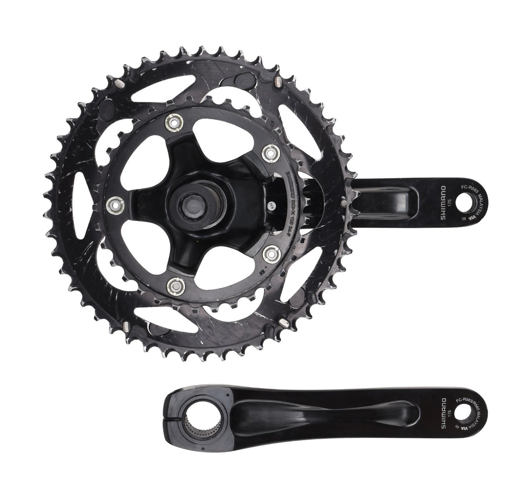 Shimano FC-R563/565 2 x 10 Speed Road Bike Crankset 175mm 50/34T Compact w/ BB