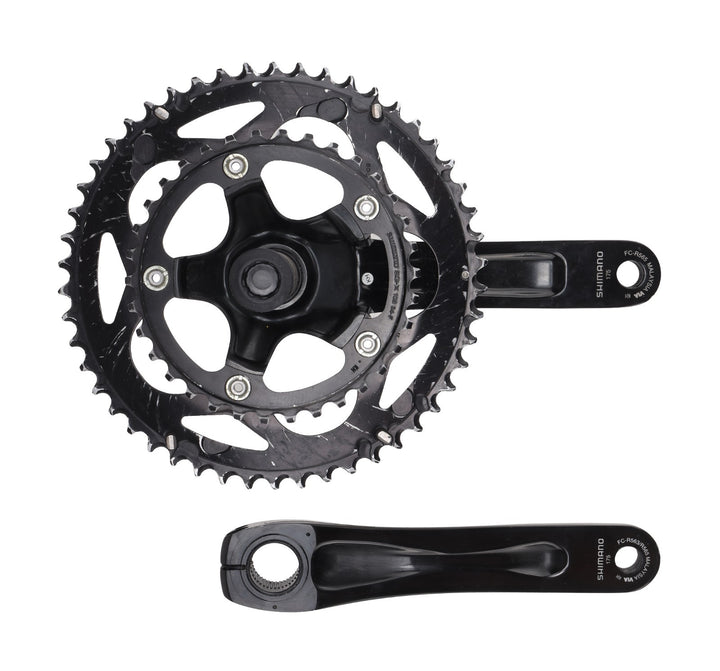 Shimano FC-R563/565 2 x 10 Speed Road Bike Crankset 175mm 50/34T Compact w/ BB