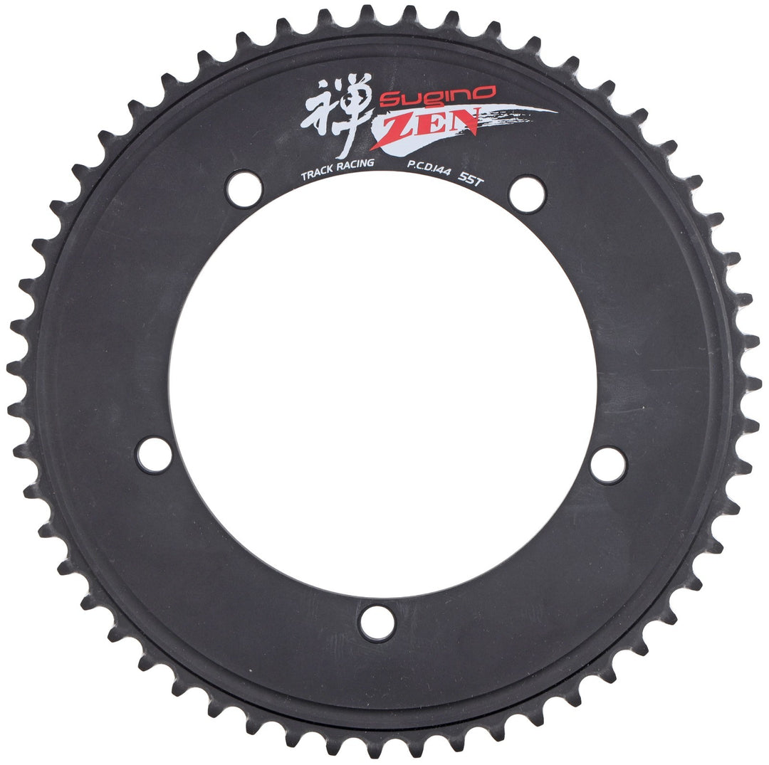 Sugino Zen Track Bike Racing Chainring 144BCD 5-Bolt 47T - 56T BLACK Fixed Gear