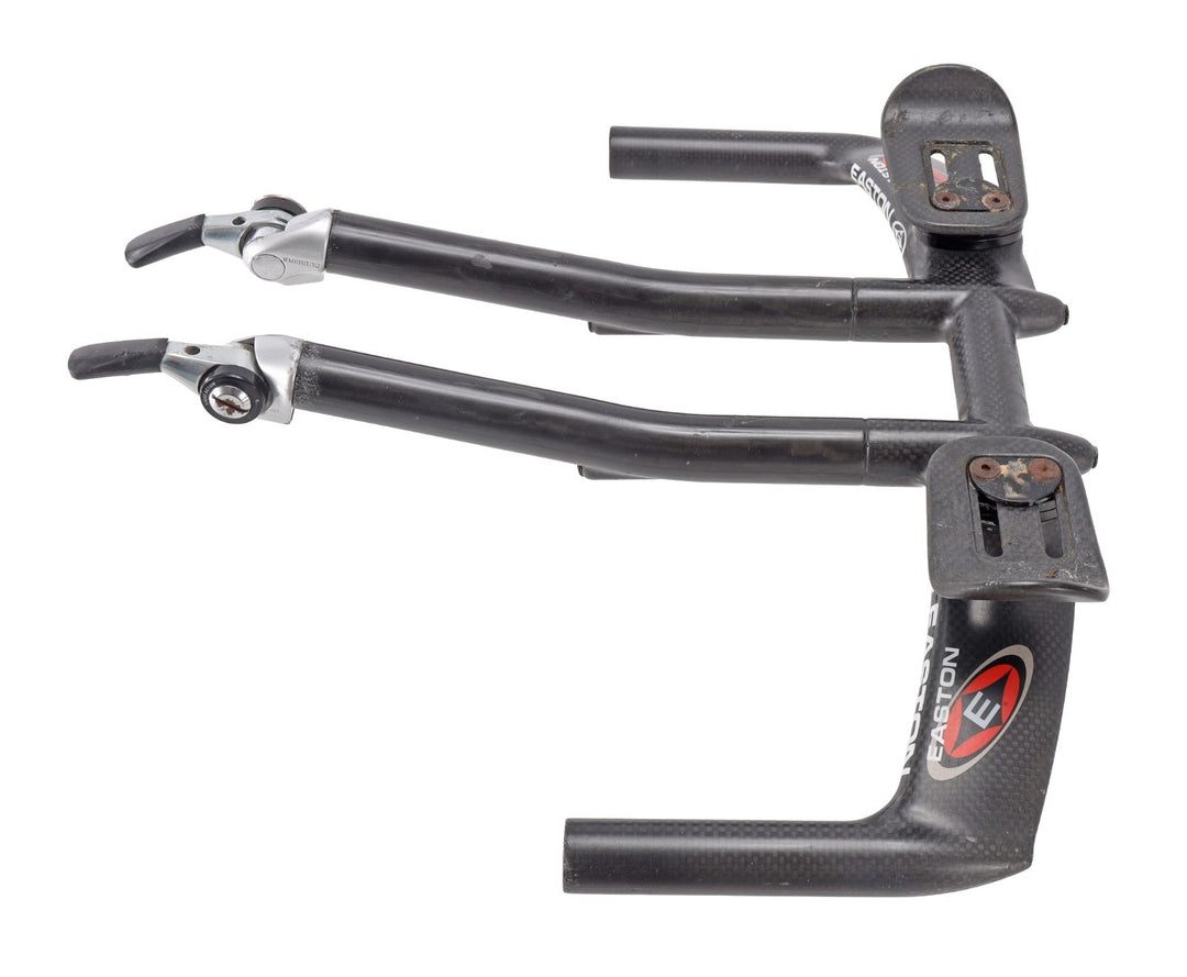 Easton Attack Carbon TT Aerobars Bullhorns 26x 38cm w/ 105 Shifters Triathlon
