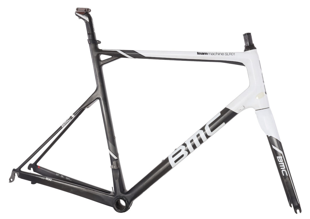 BMC Teammachine SLR01 TCC Carbon Road Bike Frameset 60cm Black/White Rim QR 2013