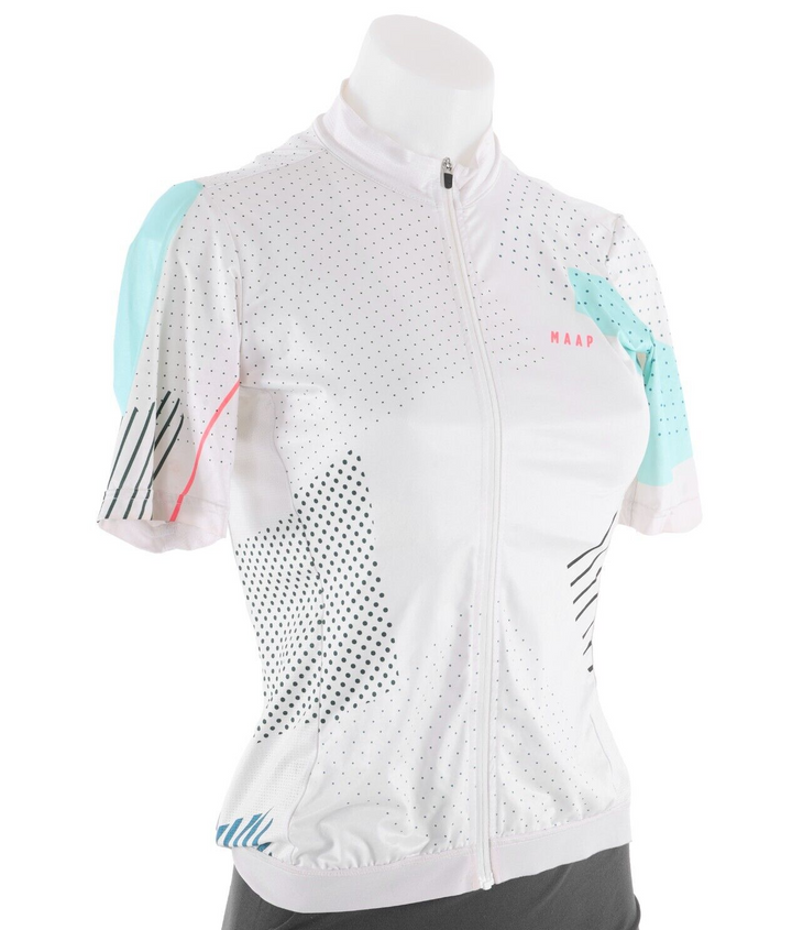 MAAP Women Pro Fit Short Sleeve Jersey SMALL White Road Bike Gravel Race CX MTB