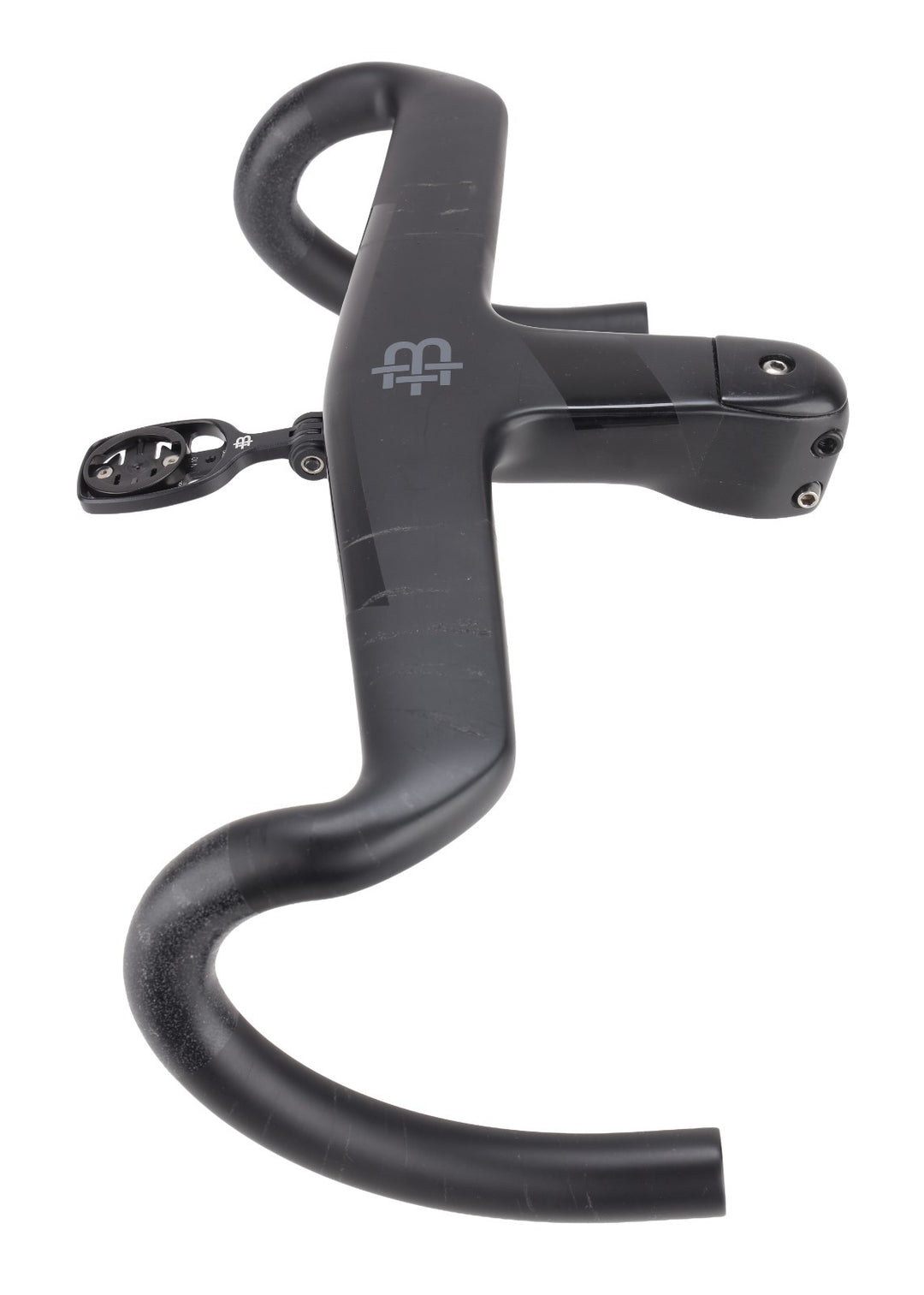 Black Inc AB02 Carbon Road Bike Di2 Barstem Handlebar 380 x 90mm -6º w/Garmin Mt