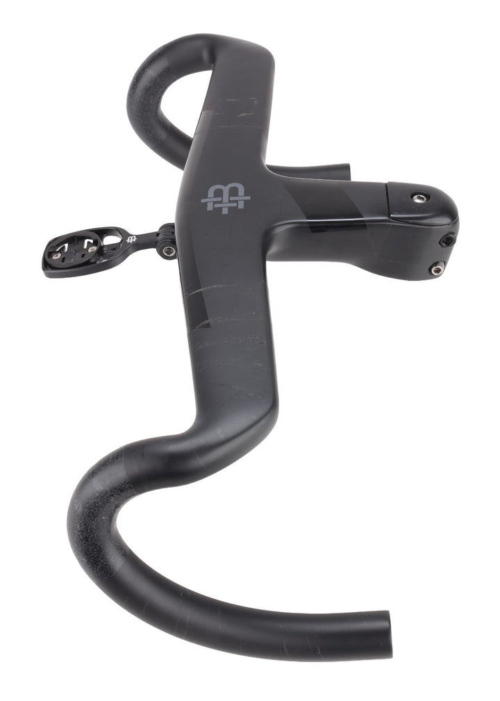 Black Inc AB02 Carbon Road Bike Di2 Barstem Handlebar 380 x 90mm -6º w/Garmin Mt