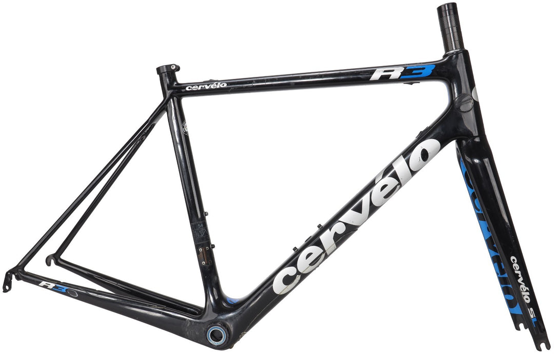 Cervelo R3 Carbon Road Bike Frameset 54cm BLACK/SILVER 700c QR Rim Brake 2015