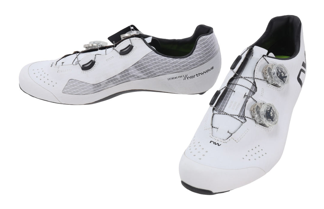 Northwave Extreme Pro 3 Carbon Road Bike Shoes EU 44 US Men 11 WHITE Race Gravel