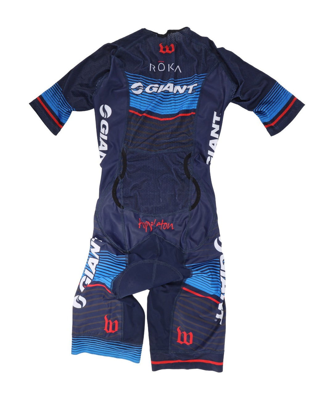 Wattie Ink Giant Cycling Short Sleeve Speedsuit Men SMALL TT Roka Triathlon Race