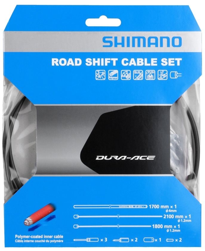 Shimano Road Shift Cable Set Front And Rear Cable BLACK Gravel CX Tri TT