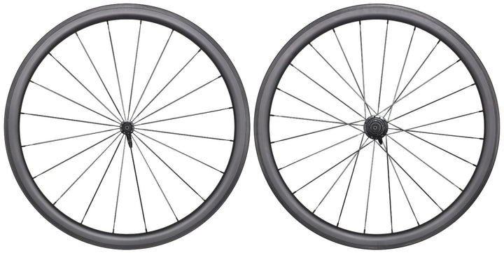 Unbranded Carbon 38 Clincher Road Wheelset Shimano 11 Spd 700c QR Rim Brake