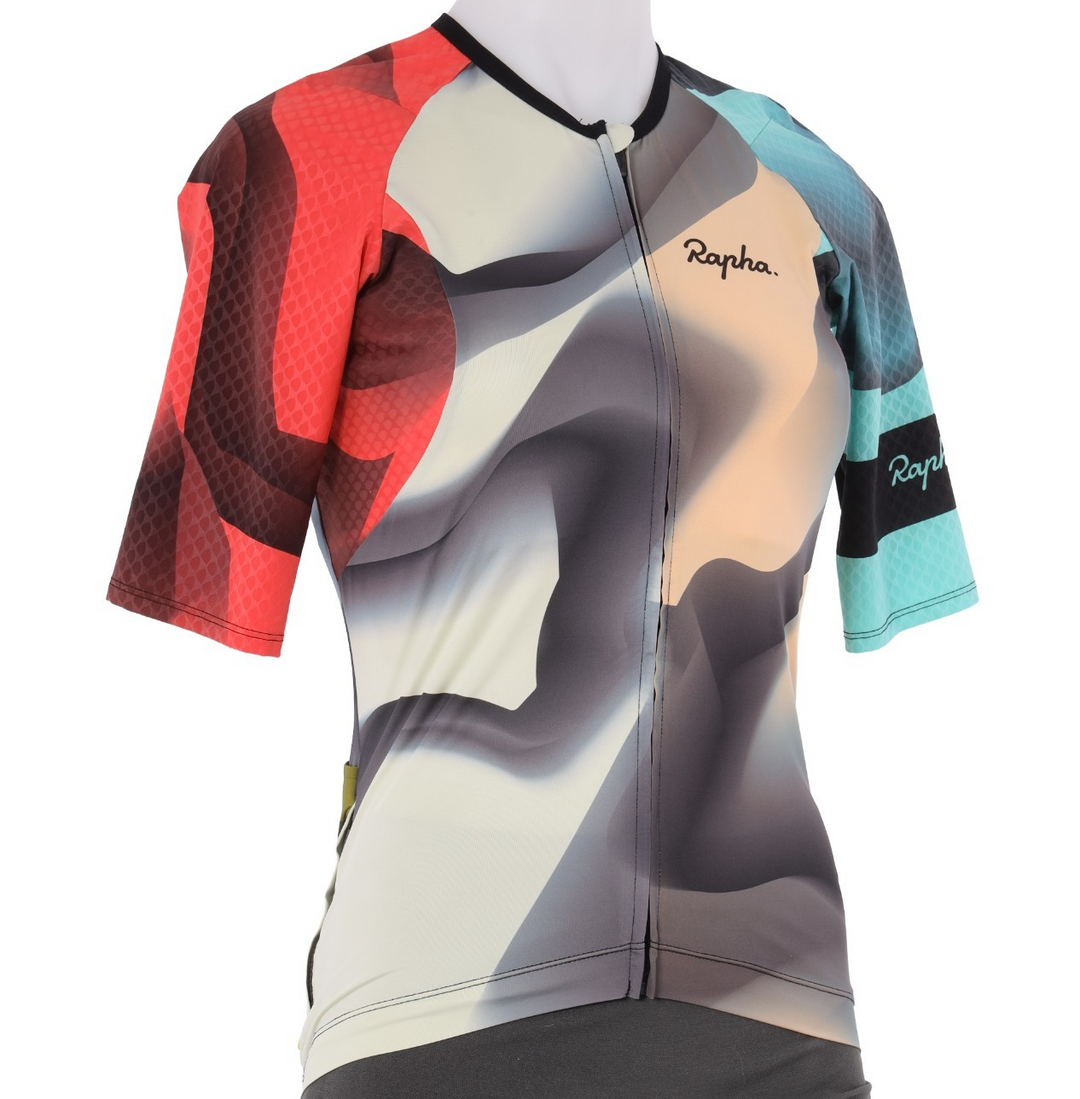 Rapha Maghalie Rochette PT Aero Short Sleeve Jersey Women LARGE Multicolor Bike