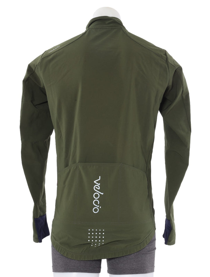 Velocio Signature Softshell Cycling Jacket Men LARGE Green Road Bike Gravel MTB