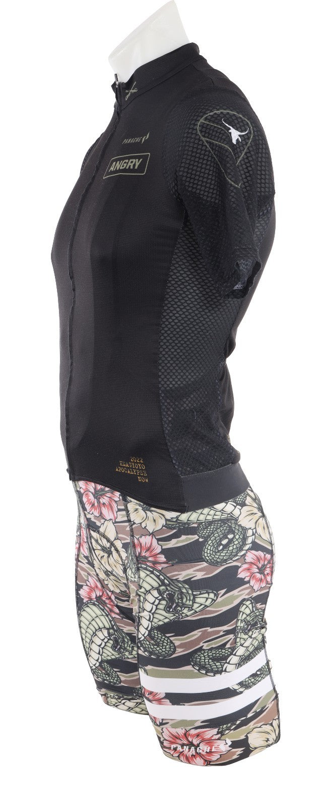 Panache Angry Bovine Short Sleeve Pro Air Road Cycling Kit Men S/M Floral Gravel