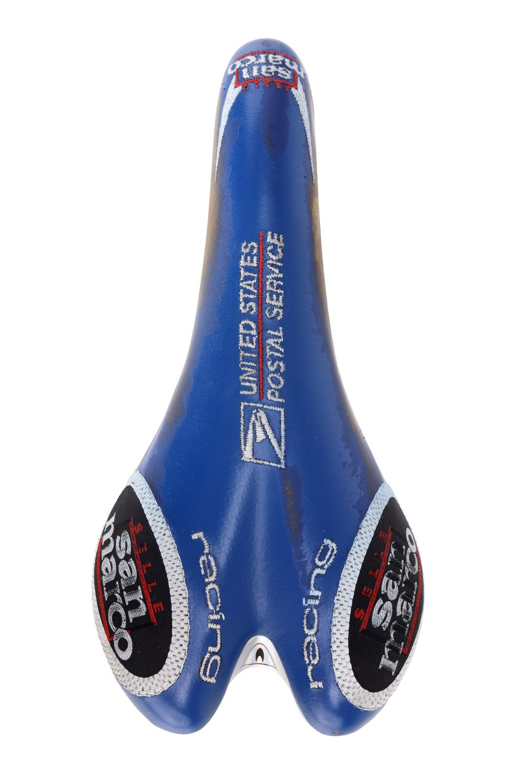 Selle San Marco Aspide Road Bike Saddle USPS Pro Team 130mm 7x 7mm BLUE CrMo