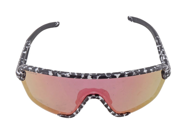 Smith Bobcat Sunglasses Black Marble Frame Violet Mirror Lens + Clear Lens