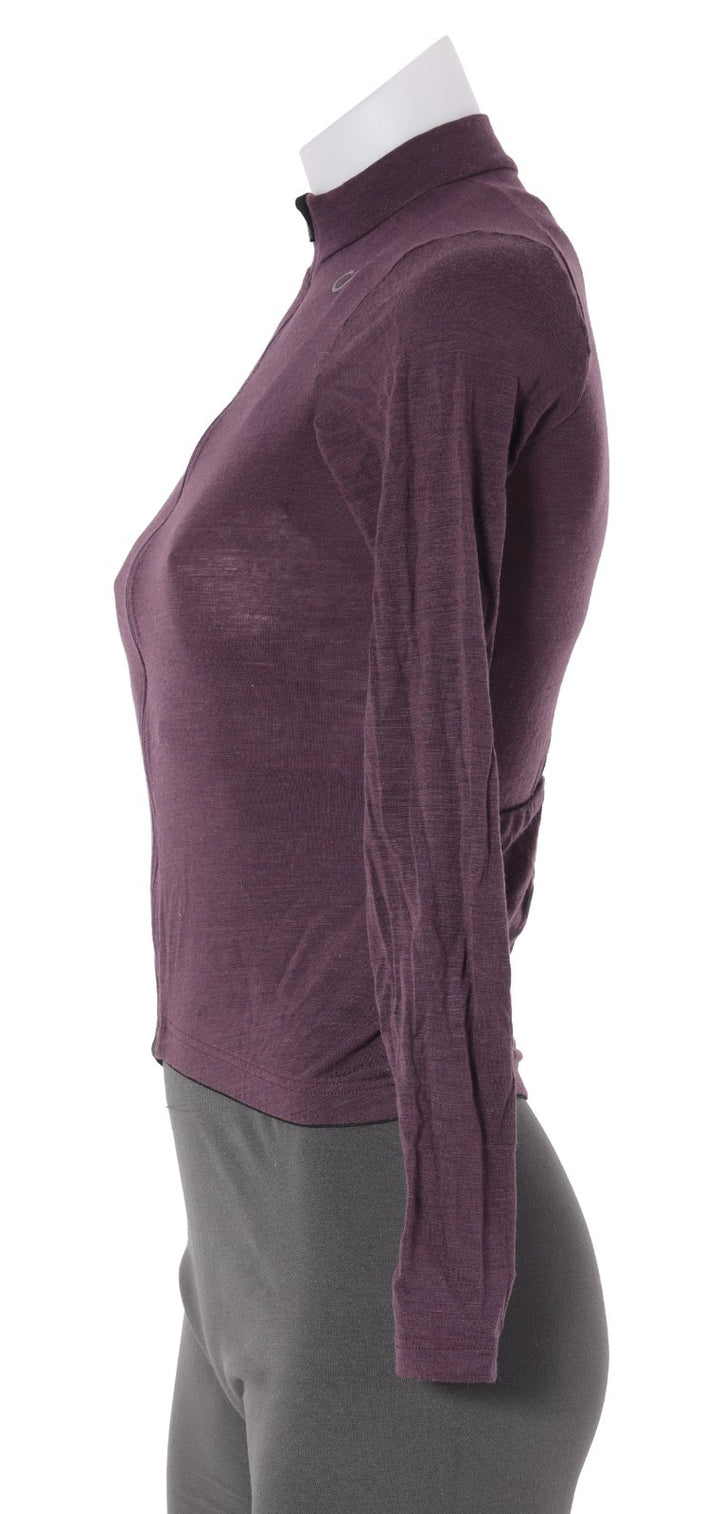 Velocio Concept Merino Long Sleeve Cycling Jersey Women XS Purple Road Gravel