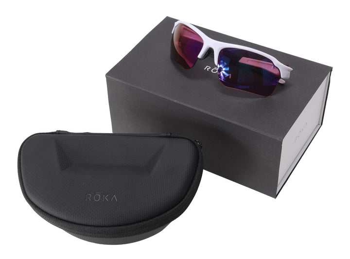 ROKA TL-1 Gloss White HC Fusion Mirror Lens 17% Sunglasses Road Bike Triathlon