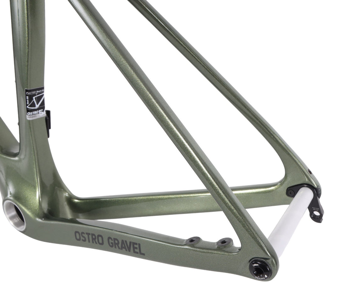 Factor Ostro Gravel Premium v1 Carbon Disc Frameset 54cm Olive CeramicSpeed 2023