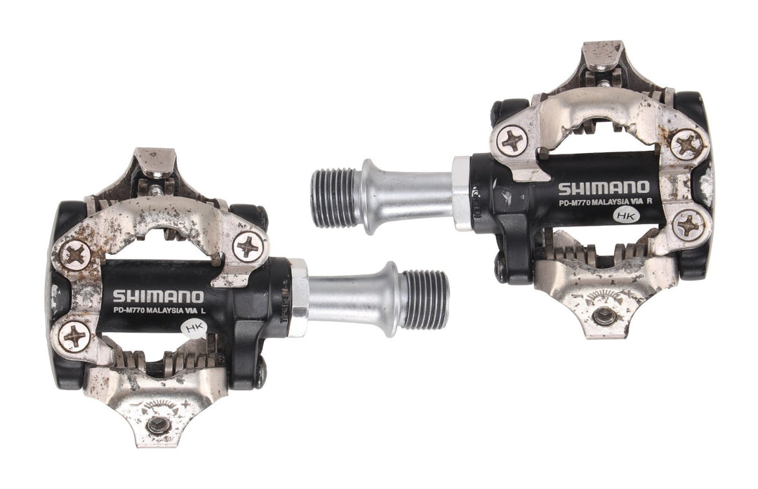 Shimano Deore XT PD-M770 SPD Clipless Mountain Bike Pedals 9/16" w/ Cleats MTB