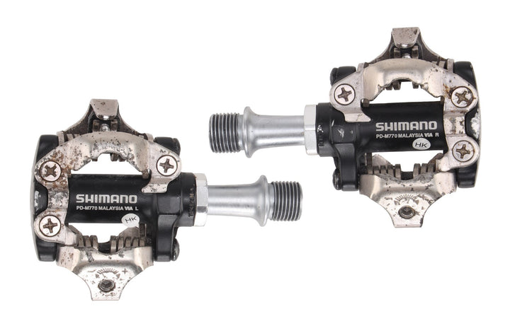 Shimano Deore XT PD-M770 SPD Clipless Mountain Bike Pedals 9/16" w/ Cleats MTB