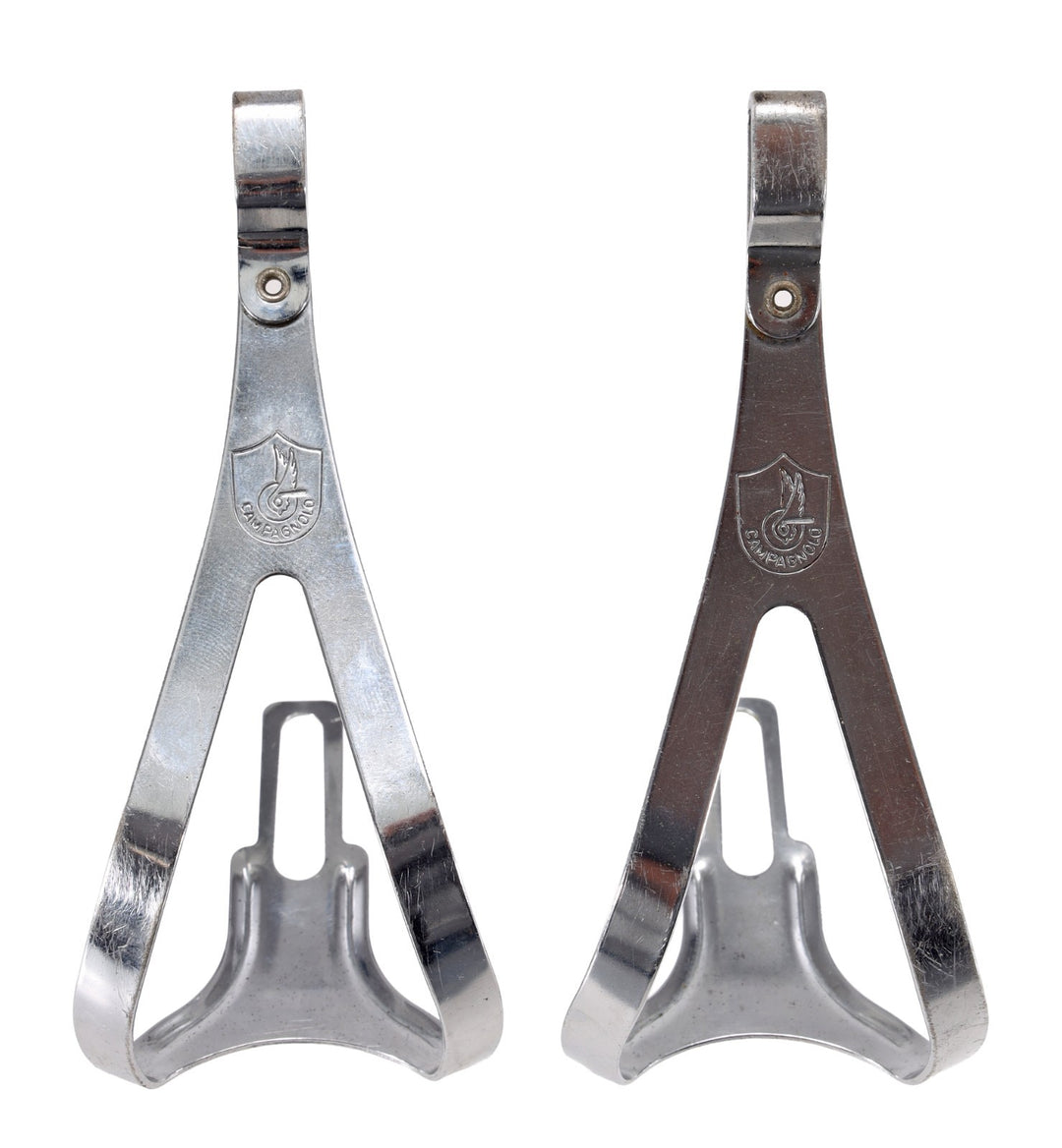 Campagnolo Chorus C-Record Toe Clips Vintage SILVER Cycling SMALL Track Aero