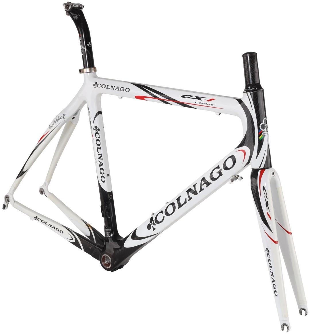Colnago CX-1 Carbon Road Bike Frameset 56s WHITE 700c QR Rim Brake Italy 2009