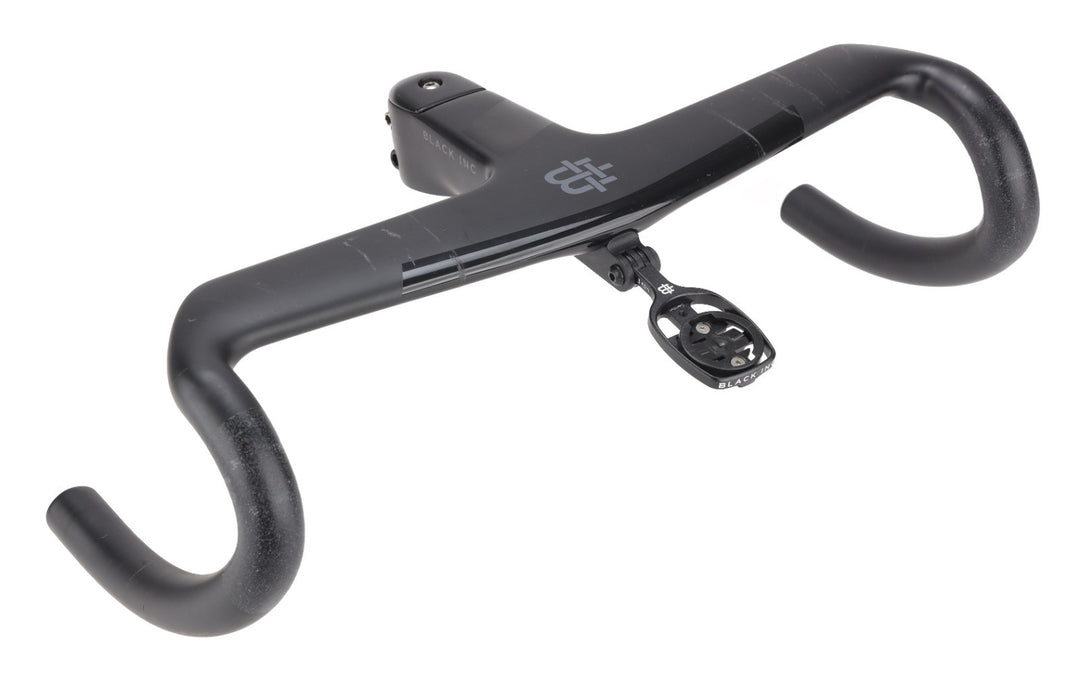 Black Inc AB02 Carbon Road Bike Di2 Barstem Handlebar 380 x 90mm -6º w/Garmin Mt