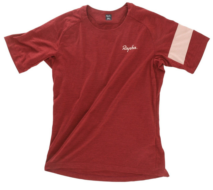 Rapha Women Trail Technical Short Sleeve T-Shirt SMALL Maroon Mountain Bike XC