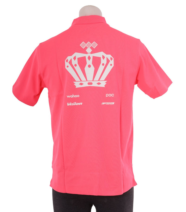 Rapha EF Education EasyPost Short Slv Logo Polo Shirt Men LARGE Pink Road Bike