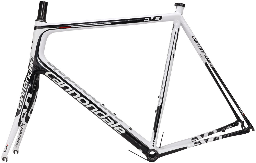Cannondale SuperSix EVO Hi-MOD Carbon Road Frameset 63cm WHITE 700c Rim QR 2014