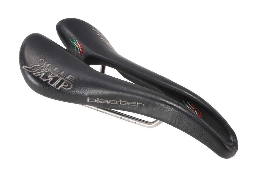 Selle SMP Blaster Mountain Bike Saddle 131mm BLACK 7 x 7mm AISI Steel Road Italy