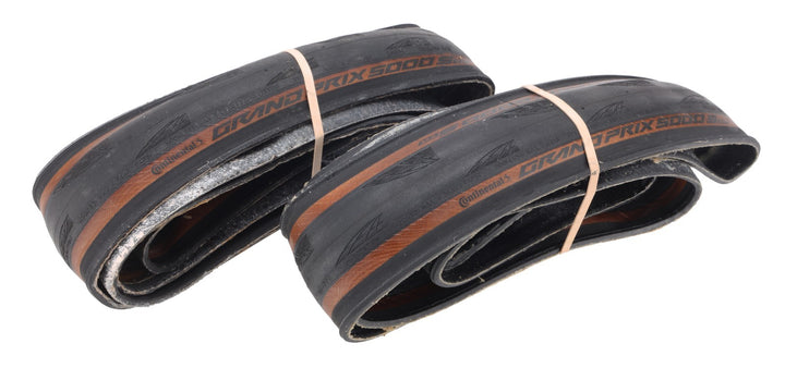Continental Grand Prix 5000 S TR Road Bike Tires PAIR 700 x 28c Tubeless Brown