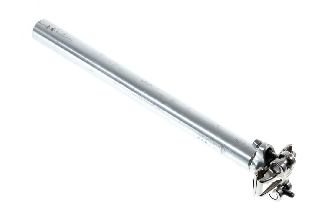 Origin8 Pro Fit Alloy Seatpost 27.2x 400mm 0mm OS SILVER Road Bike Gravel MTB