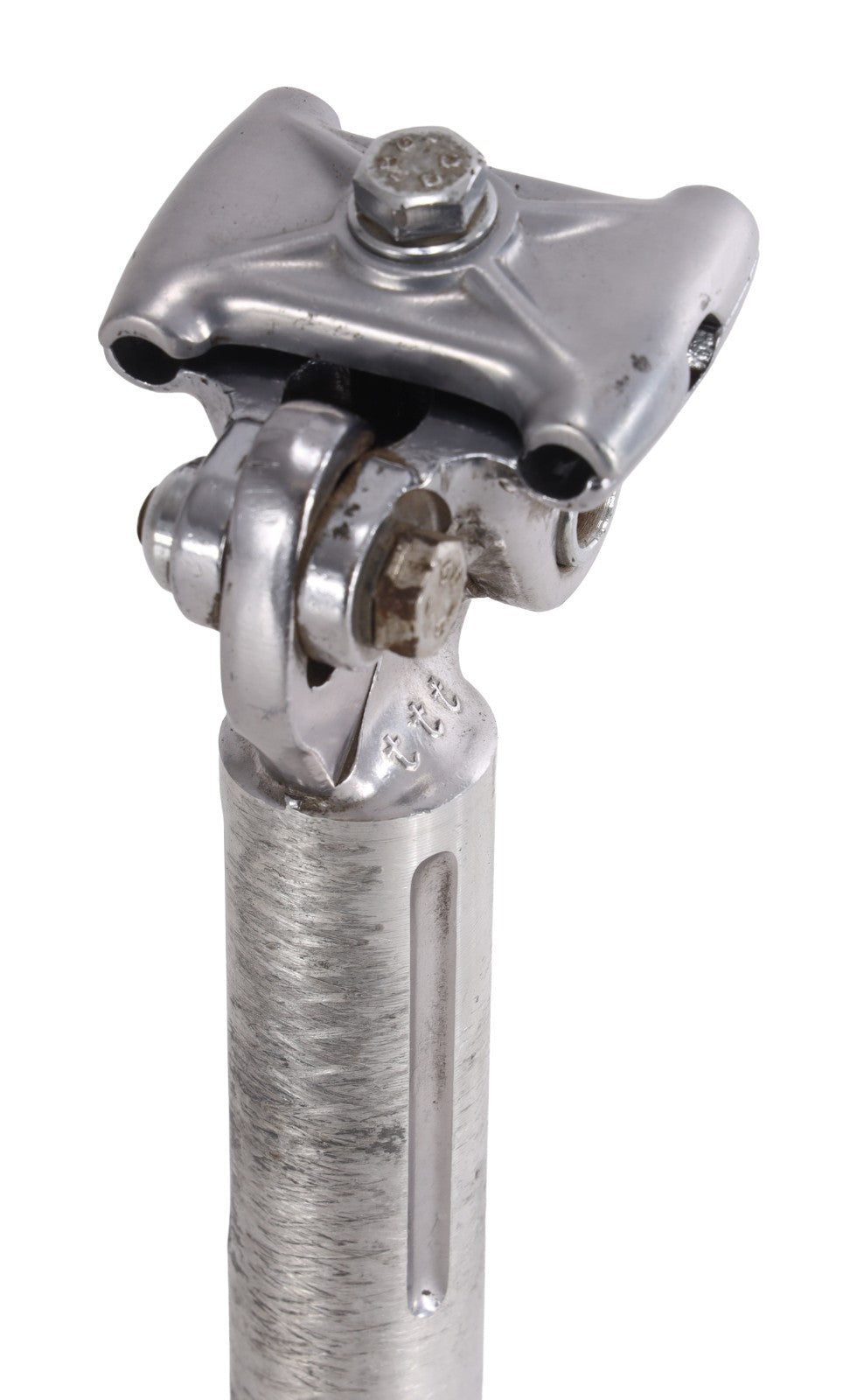 3TTT Fluted Alloy Road Bike Seatpost 27 x 200mm 15mm SB Silver Vintage