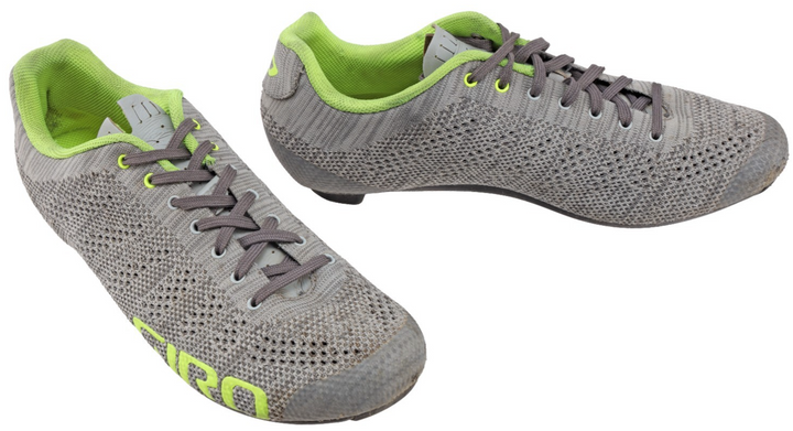 Giro Empire E70 Knit Carbon Road Bike Shoes EU 42.5 US Men 9.5 Grey 3 Bolt Lace