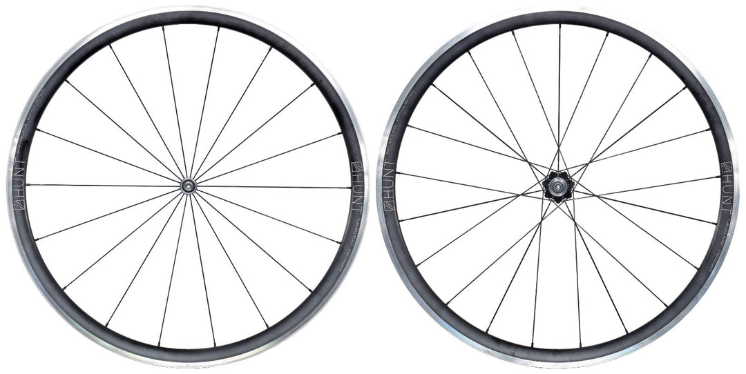 HUNT Race Aero Wide Alloy Road Wheelset Tubeless Shimano 11s 700c QR Rim Brake
