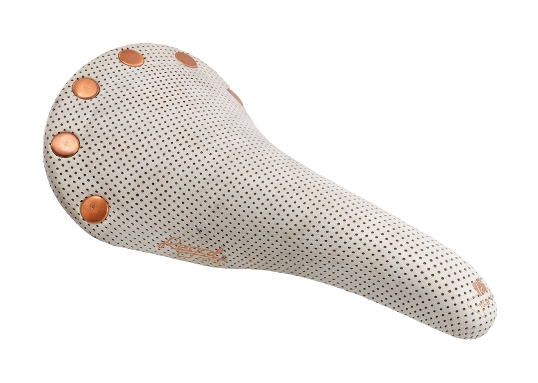 Selle San Marco Regal Girardi Perforated Road Bike Saddle 149mm WHITE 7x7mm VNTG