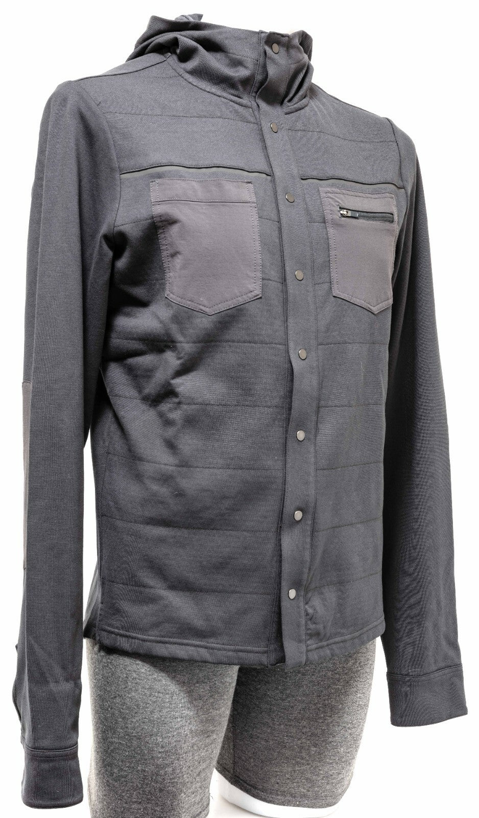 Pearl Izumi Summit Insulated Shirt Men MEDIUM Gray Bike Cycling Lifestyle Hoodie