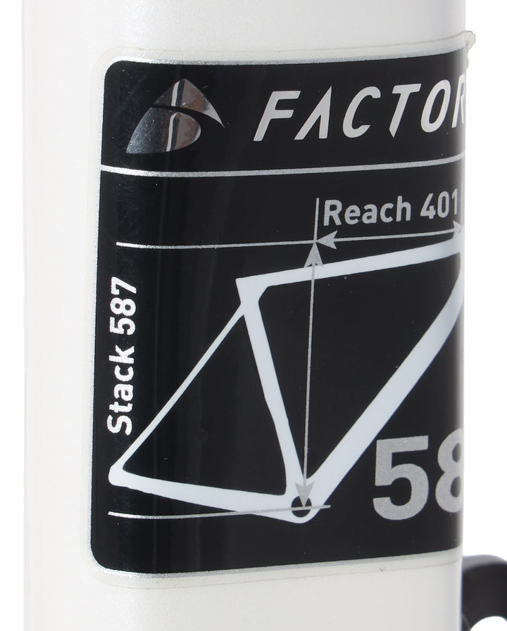 Factor O2 Disc Carbon Road Bike Frameset 58cm Pearl White Race Cycling CX 2020