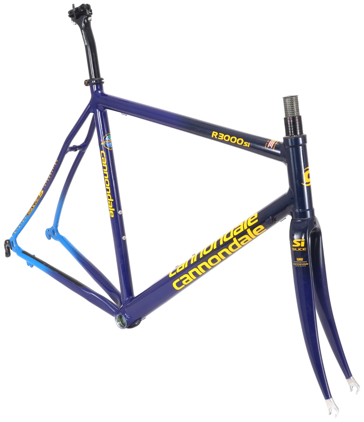 Cannondale R3000si CAAD5 Alloy Frameset TIME Carbon 56cm BLUE 700c Rim QR 2002